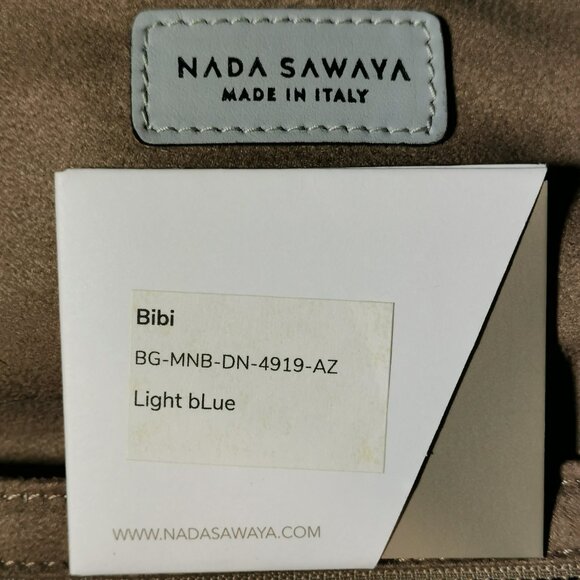 Unique Light blue/Gunmetal Laser Cut Bibi Crossbody EUC #244 - Picture 13 of 15